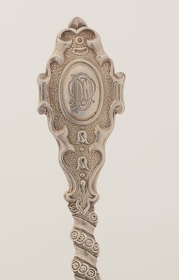Lot 92 - A Victorian silver Provincial caddy spoon.