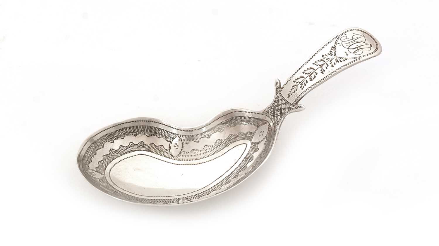 Lot 96 - A George III silver caddy spoon.