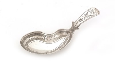 Lot 96 - A George III silver caddy spoon.
