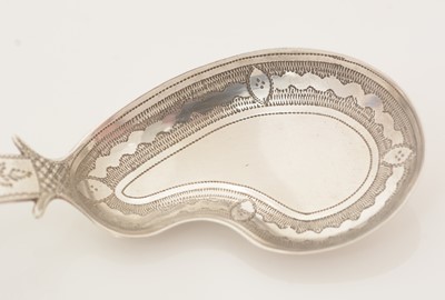 Lot 96 - A George III silver caddy spoon.