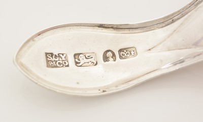 Lot 97 - A George IV silver Provincial caddy spoon.