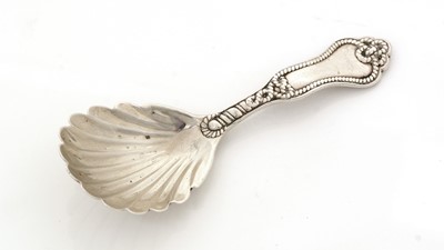 Lot 101 - A Victorian silver caddy spoon.