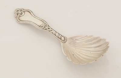 Lot 101 - A Victorian silver caddy spoon.
