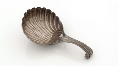 Lot 107 - A George III silver caddy spoon.