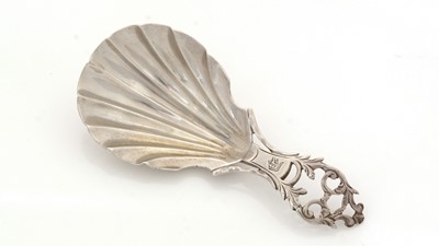 Lot 120 - A George III silver caddy spoon.