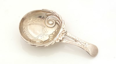 Lot 122 - A George III silver caddy spoon.