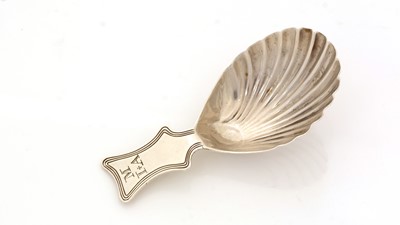 Lot 123 - A George III silver caddy spoon.
