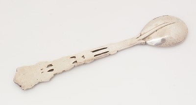 Lot 213 - A George V silver cast spoon.