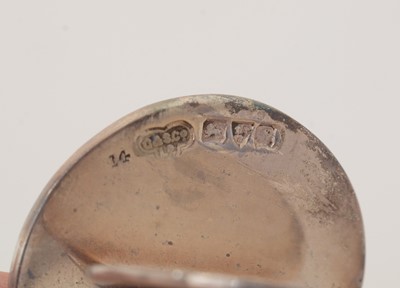 Lot 156 - A George V cased set of four silver menu card holders.