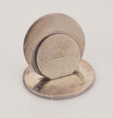 Lot 156 - A George V cased set of four silver menu card holders.
