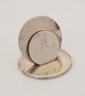 Lot 156 - A George V cased set of four silver menu card holders.