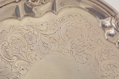 Lot 185 - A William IV silver waiter or small salver.