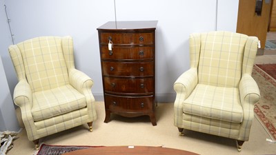 Lot 115 - An attractive pair of modern armchairs.