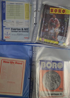 Lot 693 - A large collection of Middlesbrough FC football programmes.