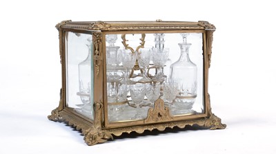 Lot 1074 - A French gilt brass Cave de Liqueur