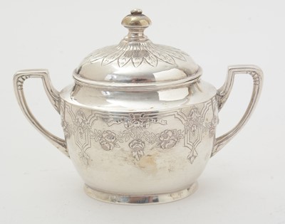 Lot 182 - A late 19th/early 20th Century Portuguese silver four-piece tea and coffee service.
