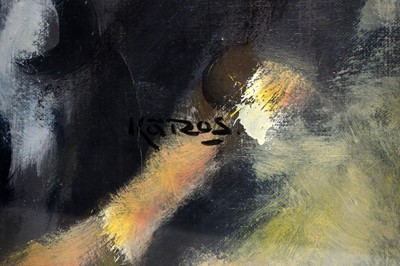 Lot 789 - Karos - A Study of Two Grey Horses | oil