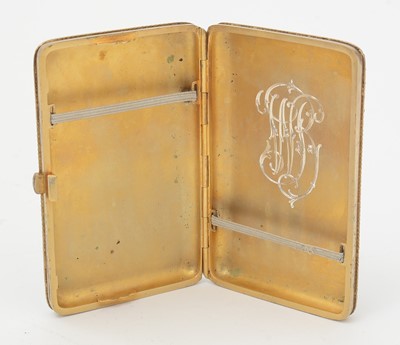 Lot 388 - An early 20th Century Russian silver-gilt and cloisonne enamelled cigarette case.