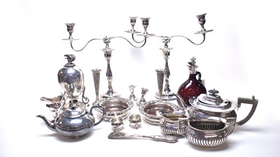 Lot 327 - A selection of silver-plated wares.