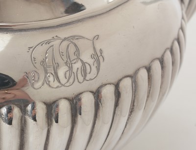 Lot 204 - A late Victorian silver four-piece tea and coffee service.