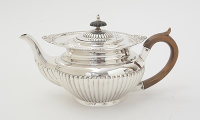 Lot 204 - A late Victorian silver four-piece tea and coffee service.