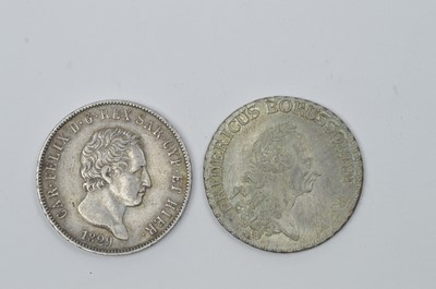 Lot 883 - Thaler and 5 lira (2)