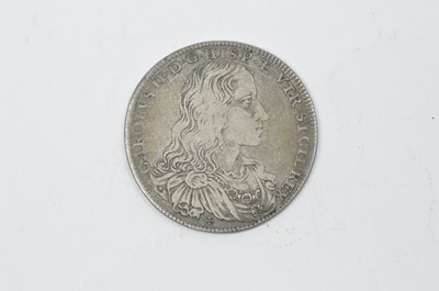 Lot 885 - Italy, Naples: Carlo II half ducato, 1684ag-a.
