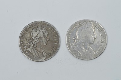 Lot 893 - United Kingdom: two William III crowns, 1696