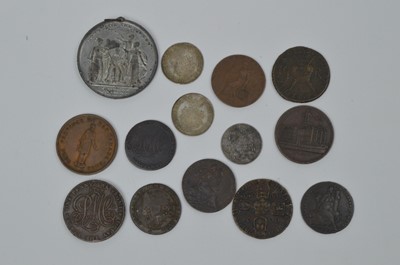 Lot 913 - A selection of 19th Century tokens, later copies and other coinage