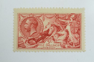 Lot 775 - GB GV 1915-18 5s. De La Rue bright carmine