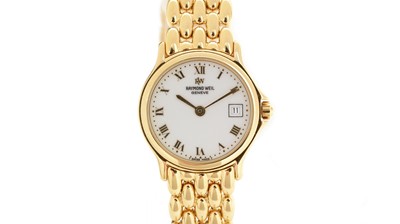 Lot 443 - Raymond Weil: a gilt stainless-steel lady's wristwatch