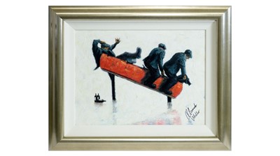 Lot 533 - Alexander Millar - Cowboys | hand-embellished giclee on canvas