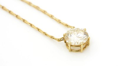 Lot 452 - A single stone diamond pendant