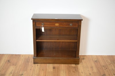 Lot 10 - A Georgian-style open faced mahogany bookcase
