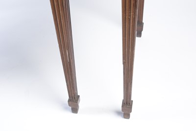 Lot 1112 - Manner of Mayhew & Ince: a George III mahogany and feather banded serving table.