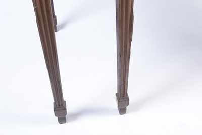 Lot 1112 - Manner of Mayhew & Ince: a George III mahogany and feather banded serving table.
