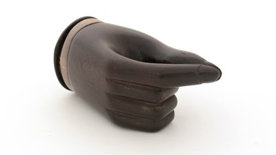 Lot 293 - A 19th Century silver-mounted treen snuff mull.