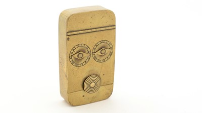 Lot 300 - A 19th Century brass snuff box.