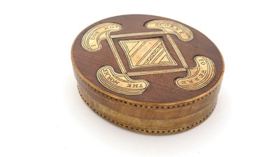 Lot 327 - A rare James III//William and Mary treen tobacco box.