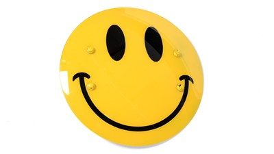 Lot 196 - Broken Cat - Smiley riot shield
