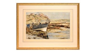 Lot 987 - Robert Jobling - Preparing the Boat | watercolour