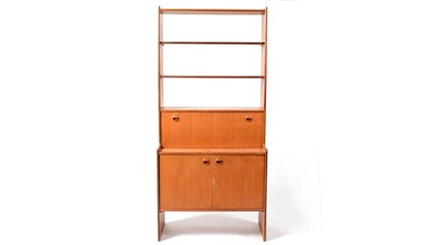 Lot 23 - A retro vintage mid 20th Century teak highboard/credenza/wall unit by Turnidge