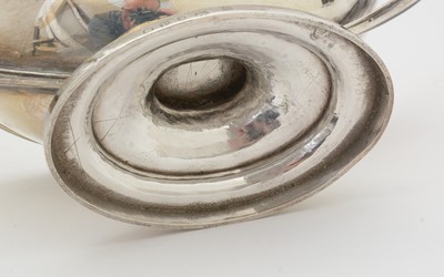 Lot 205 - A pair of George III silver sauce tureens and covers.