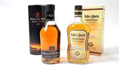 Lot 793 - Malt Whisky two bottles - Highland Park 12 years - Isle of Jura 10 years old