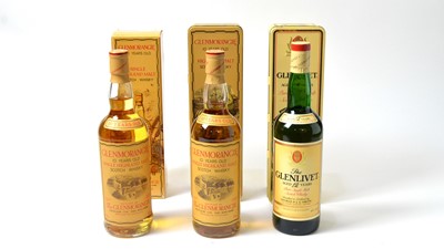 Lot 801 - Three Bottles of whisky - two Glenmorangie & Glenlivet
