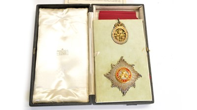 Lot 1044 - Sir William Strang, Order of the Bath collar and star, with Winston Churchill letter.
