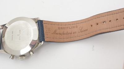 Lot 445 - Breitling Navitimer: a steel-cased manual wind chronograph wristwatch