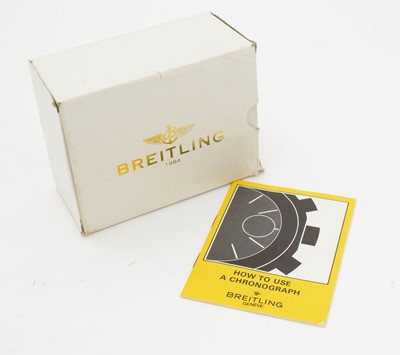 Lot 445 - Breitling Navitimer: a steel-cased manual wind chronograph wristwatch