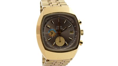 Lot 603 - Omega Seamaster 'Jedi': a gilt steel-cased automatic wristwatch