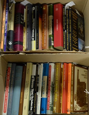 Lot 495 - A selection of hardback books relating to mining in Cornwall.
